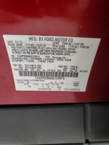 2013 FORD TAURUS LIMITED