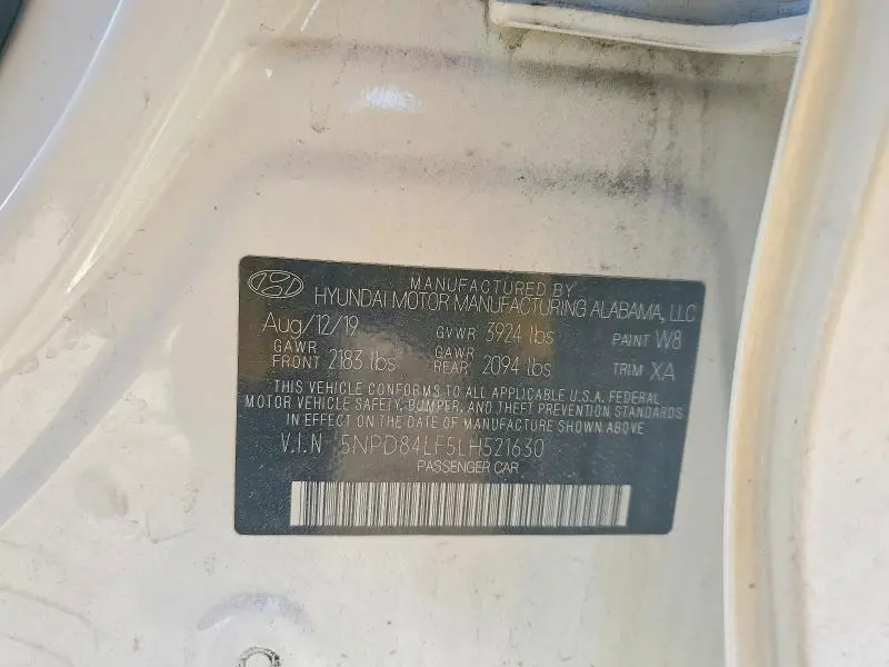 2020 HYUNDAI ELANTRA SEL  