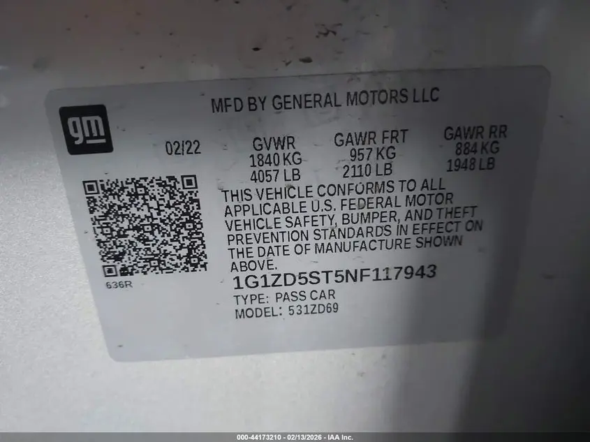 2022 CHEVROLET MALIBU FWD LT