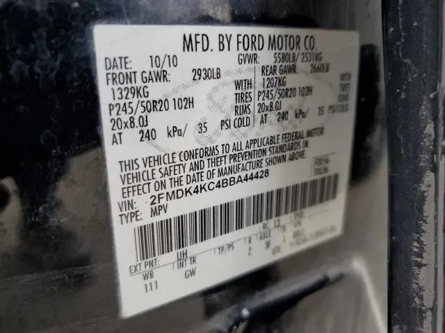 2011 FORD EDGE LIMITED  