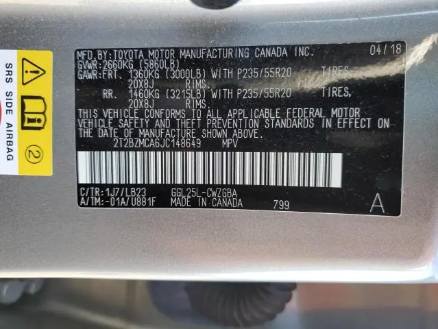 2018 LEXUS RX 350 BASE  