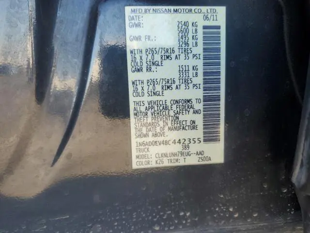 2011 NISSAN FRONTIER S