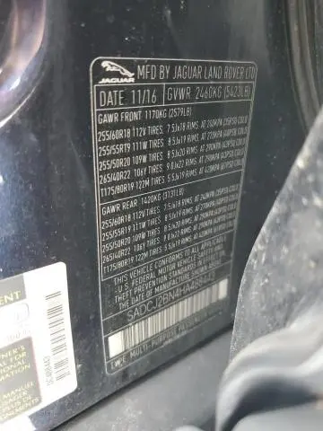 2017 JAGUAR F-PACE PREMIUM  