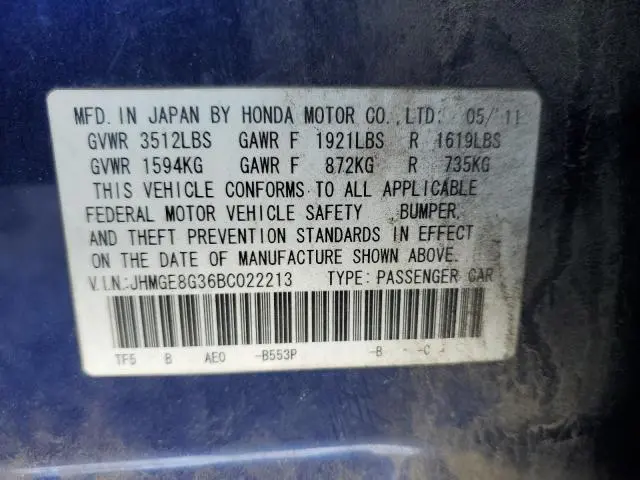 2011 HONDA FIT   