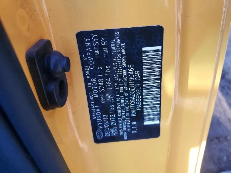 2014 HYUNDAI VELOSTER   