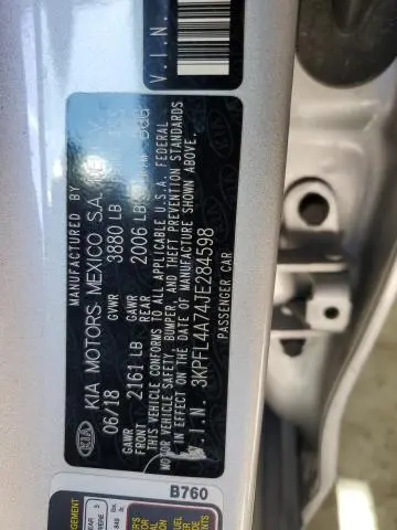 2018 KIA FORTE LX  