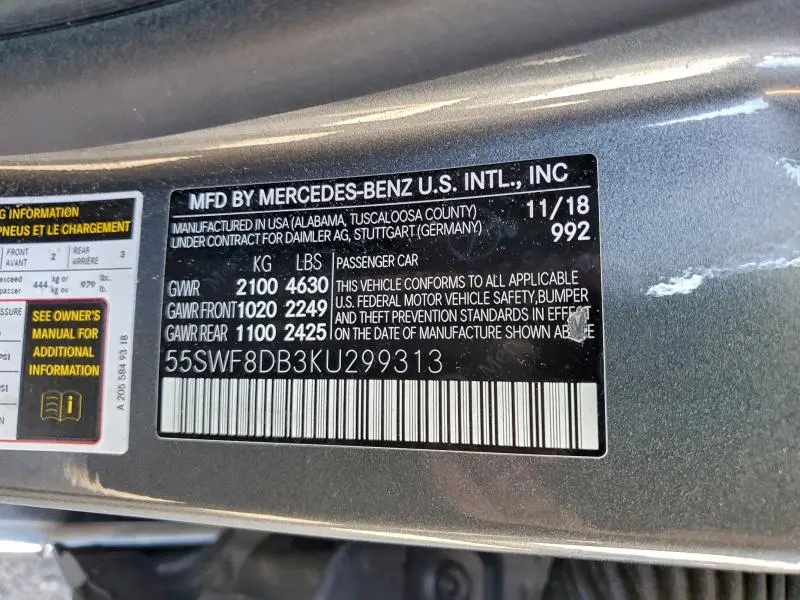 2019 MERCEDES-BENZ C 300  