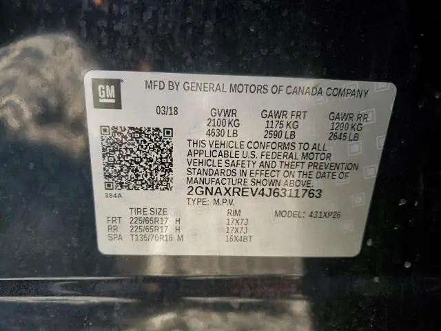 2018 CHEVROLET EQUINOX LS  