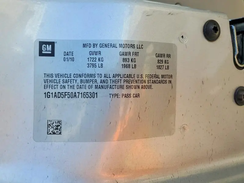2010 CHEVROLET COBALT 1LT  