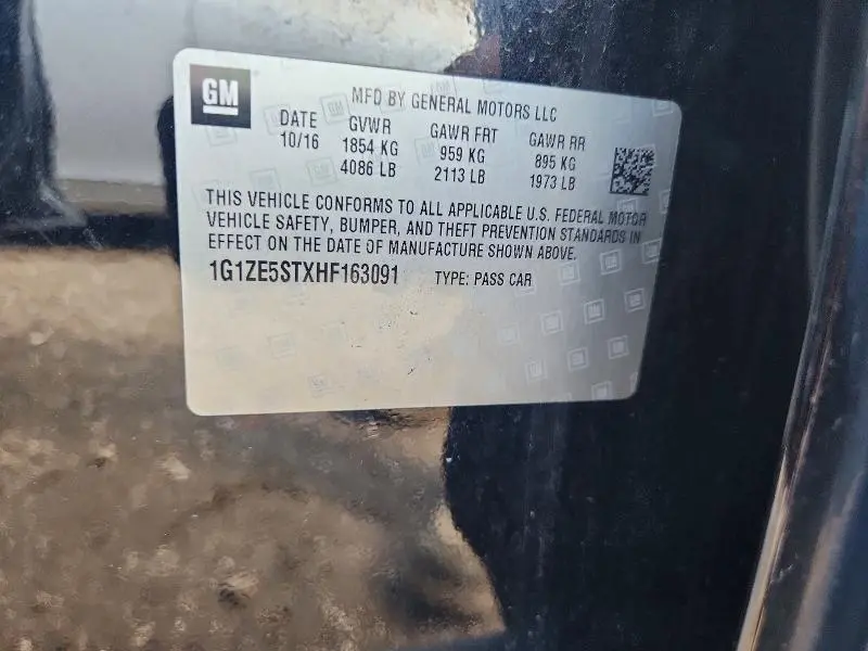2017 CHEVROLET MALIBU LT  