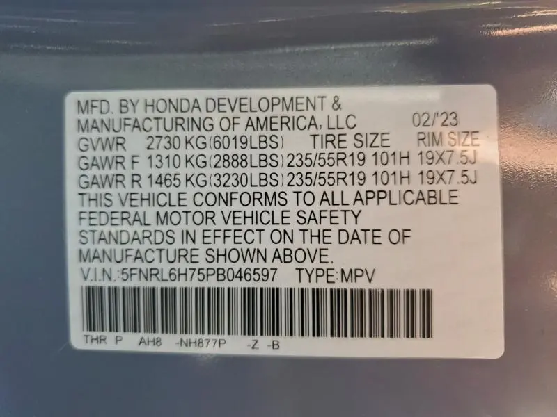 2023 HONDA ODYSSEY SPORT-L  