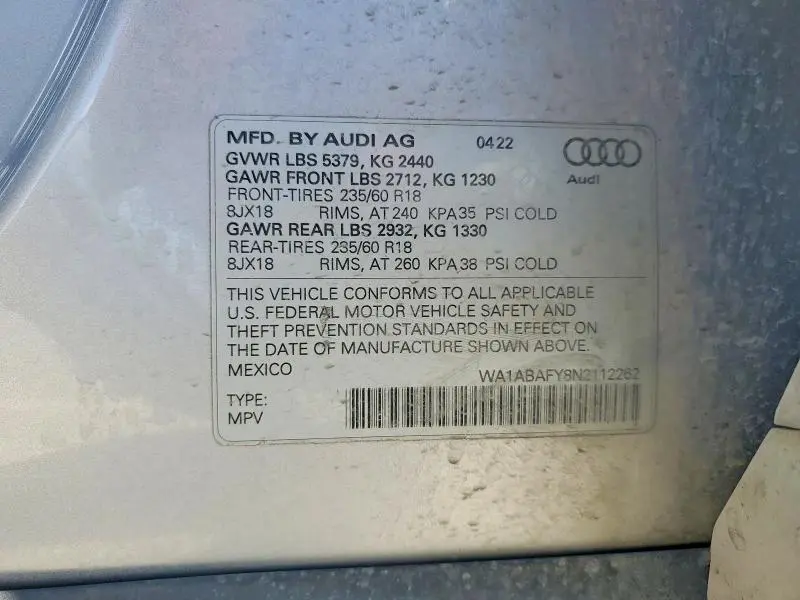 2022 AUDI Q5 PREMIUM 40  