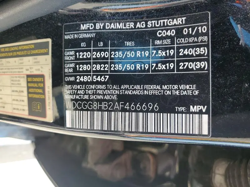 2010 MERCEDES-BENZ GLK 350 4MATIC  