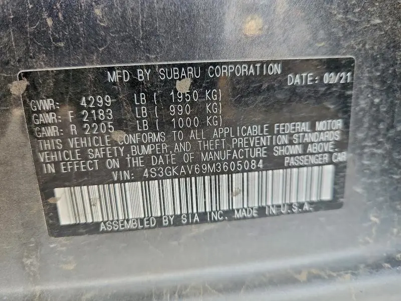 2021 SUBARU IMPREZA PREMIUM  