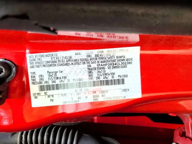 2012 FORD FOCUS SEL  