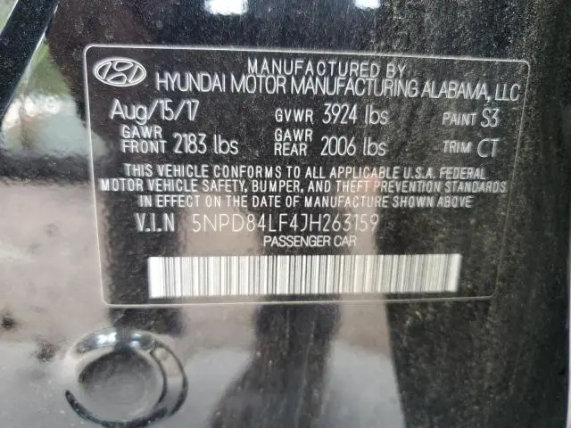 2018 HYUNDAI ELANTRA SEL  