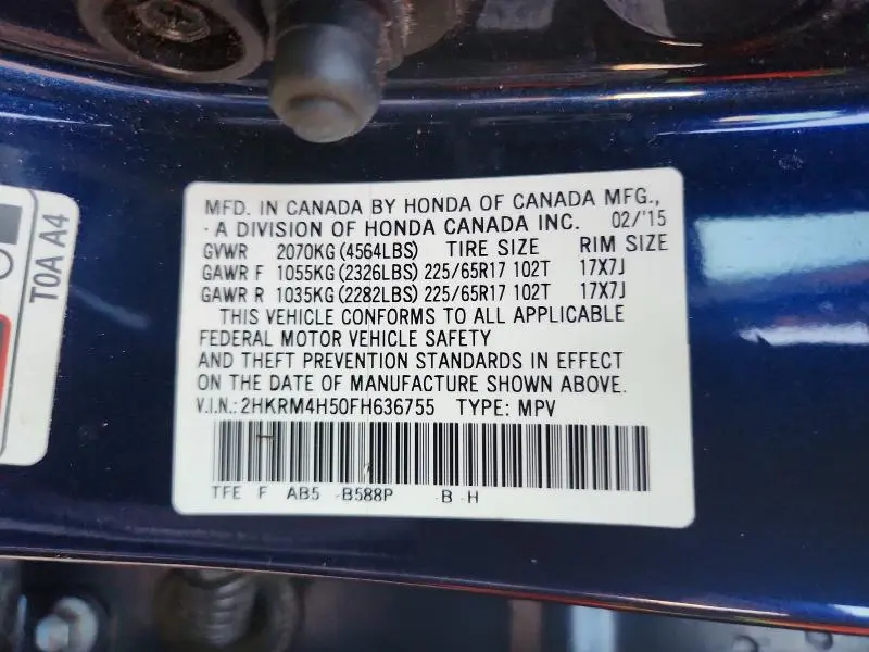 2015 HONDA CR-V EX  