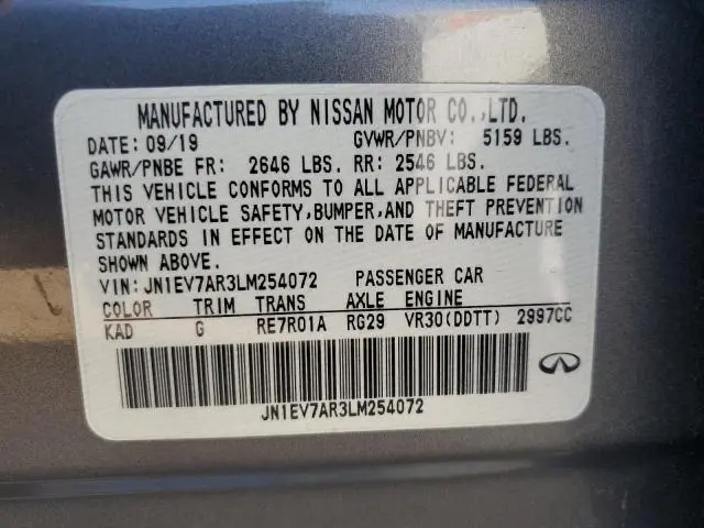 2020 INFINITI Q50 PURE  