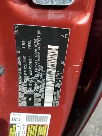 2016 TOYOTA SIENNA XLE