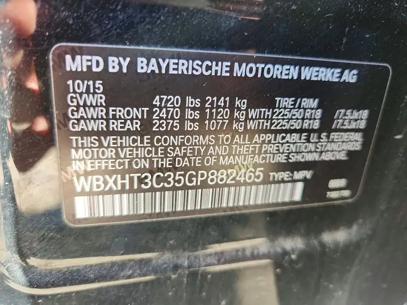 2016 BMW X1 XDRIVE28I  