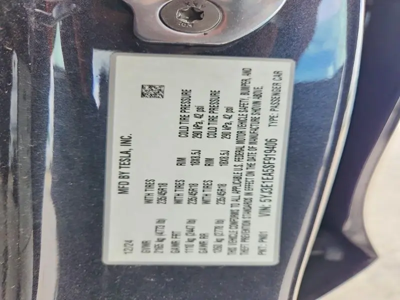 2025 TESLA MODEL 3   