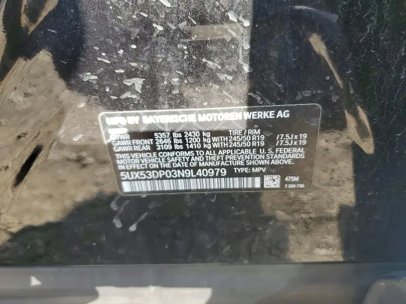 2022 BMW X3 XDRIVE30I  