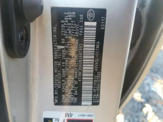 2011 TOYOTA CAMRY BASE  