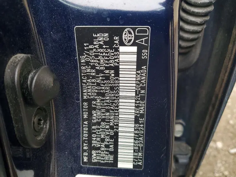 2011 TOYOTA COROLLA LE  