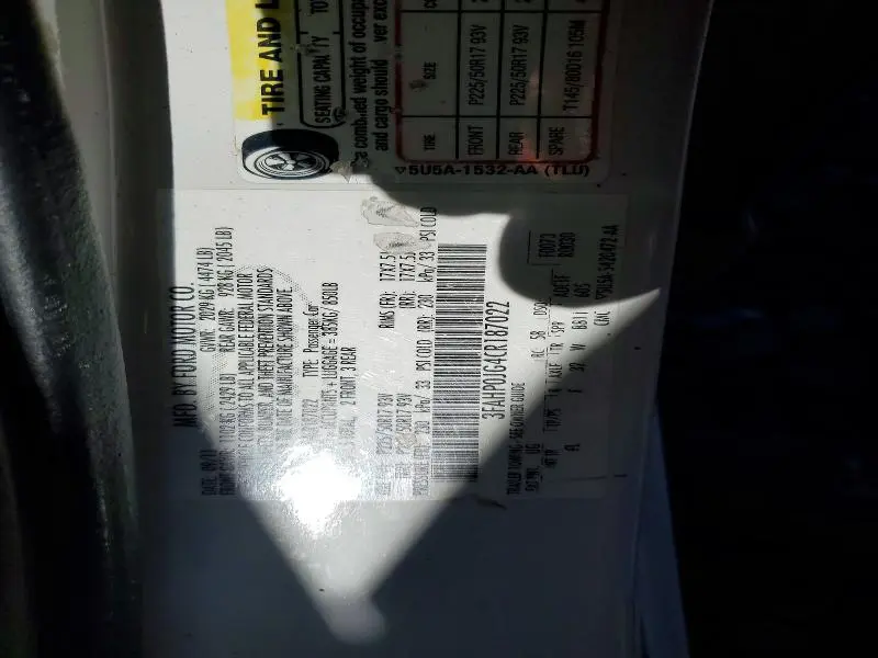 2012 FORD FUSION SEL  