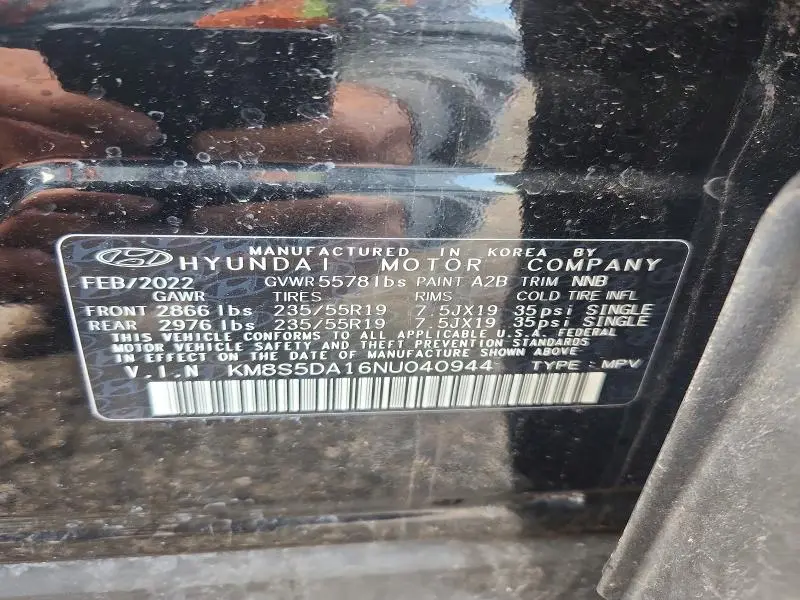 2022 HYUNDAI SANTA FE LIMITED  