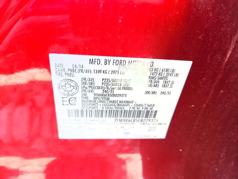 2014 FORD FLEX SEL  