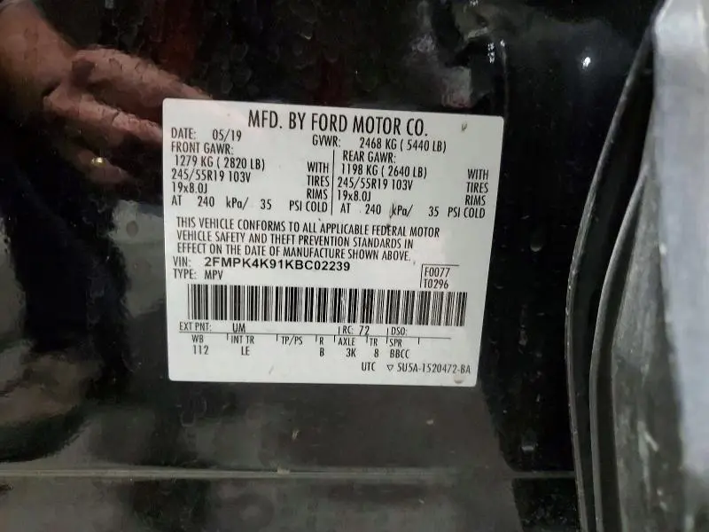 2019 FORD EDGE TITANIUM  