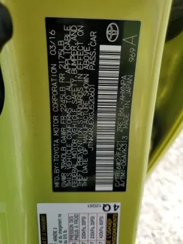 2016 TOYOTA SCION IM   