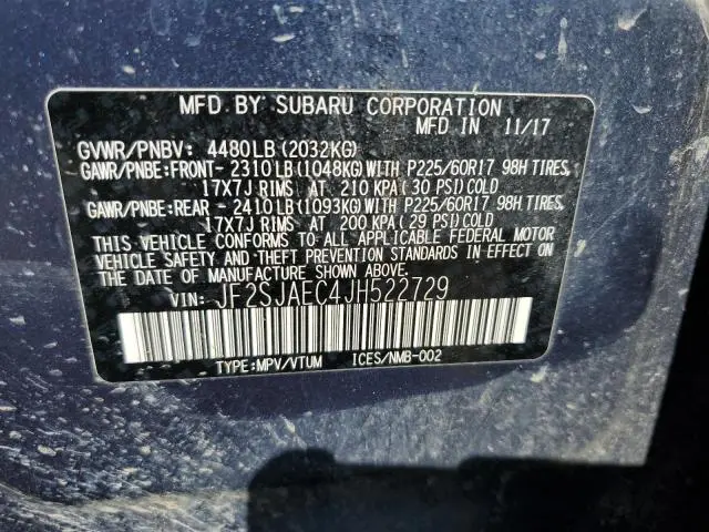 2018 SUBARU FORESTER 2.5I PREMIUM  