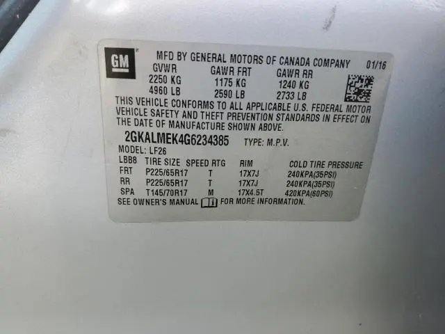 2016 GMC TERRAIN SLE