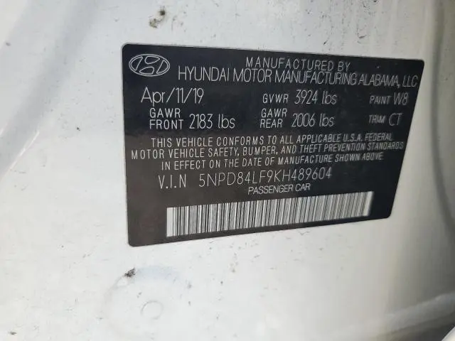 2019 HYUNDAI ELANTRA SEL  