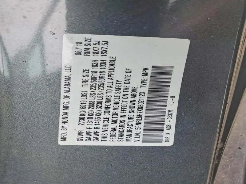 2019 HONDA ODYSSEY EXL  