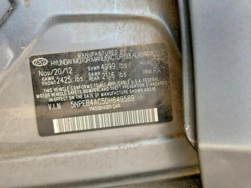2013 HYUNDAI SONATA GLS  