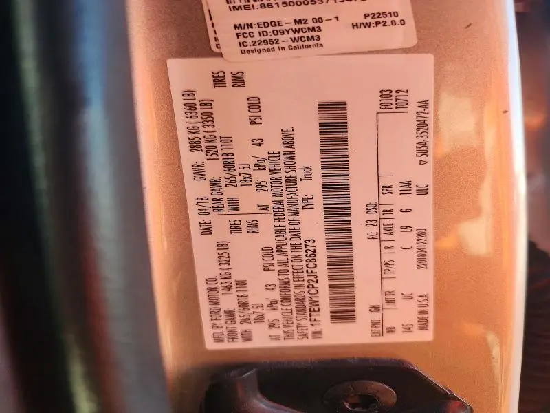 2018 FORD F150 XLT  