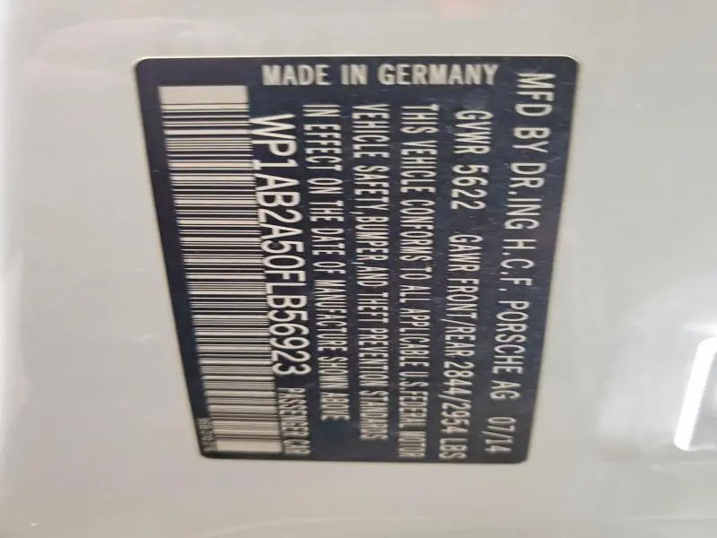 2015 PORSCHE MACAN S  