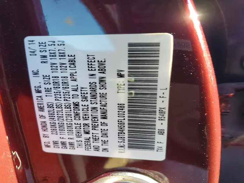 2015 ACURA RDX TECHNOLOGY  