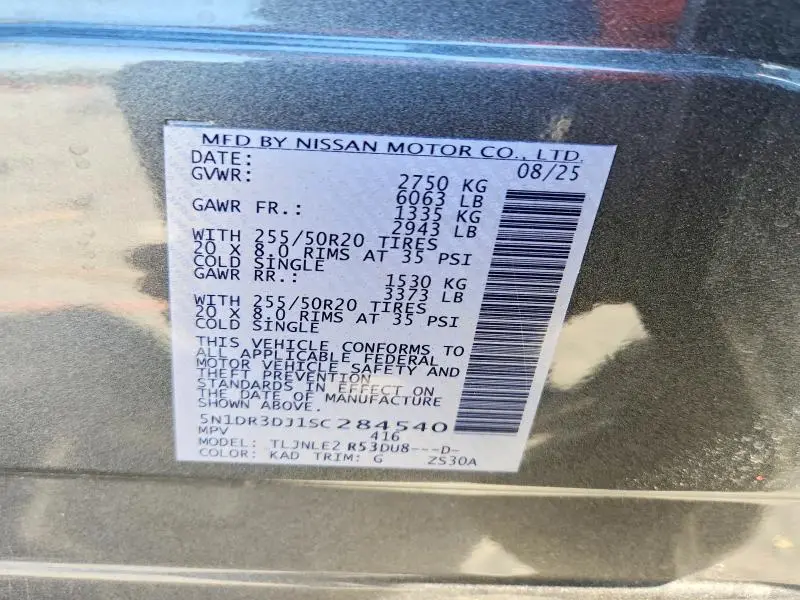 2025 NISSAN PATHFINDER PLATINUM  