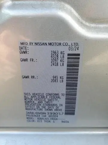 2024 NISSAN ALTIMA SV  