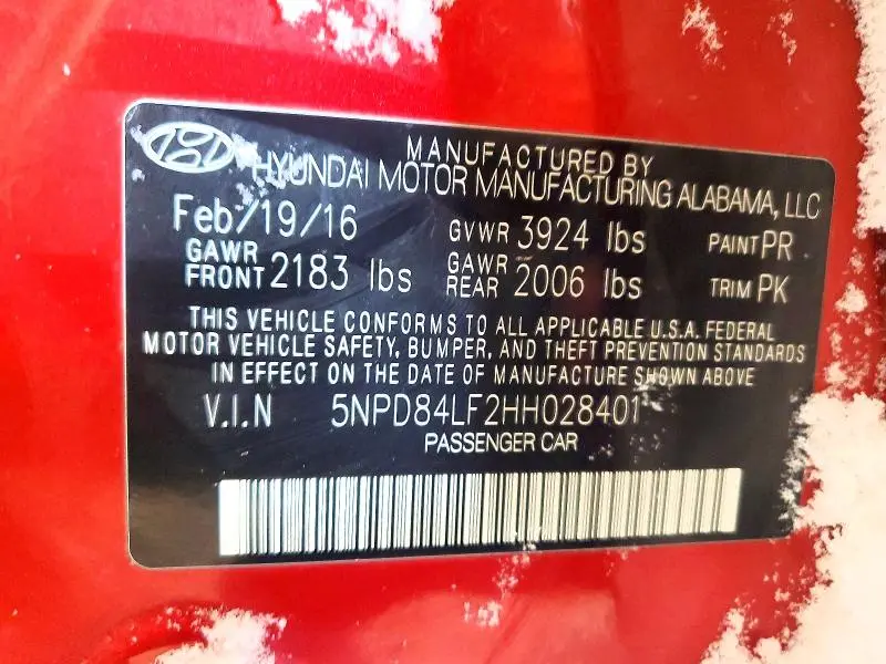 2017 HYUNDAI ELANTRA SE  