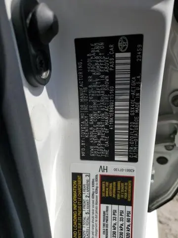 2016 TOYOTA AVALON XLE