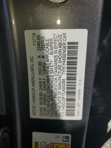 2020 HONDA ACCORD HYBRID  