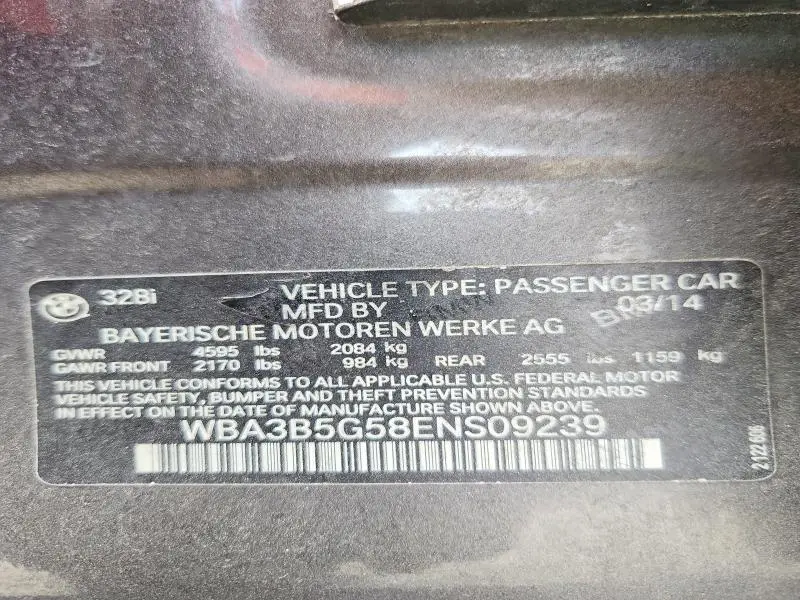 2014 BMW 328 XI SULEV  
