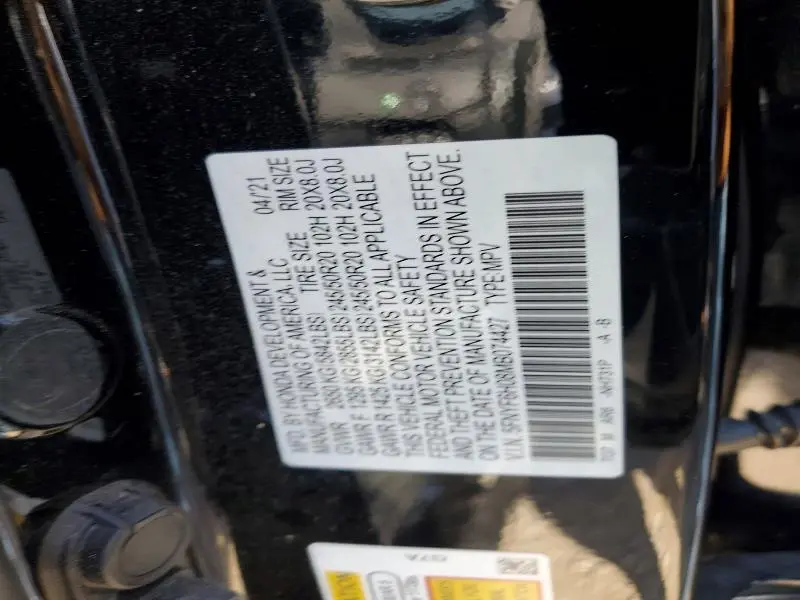 2021 HONDA PILOT ELITE  