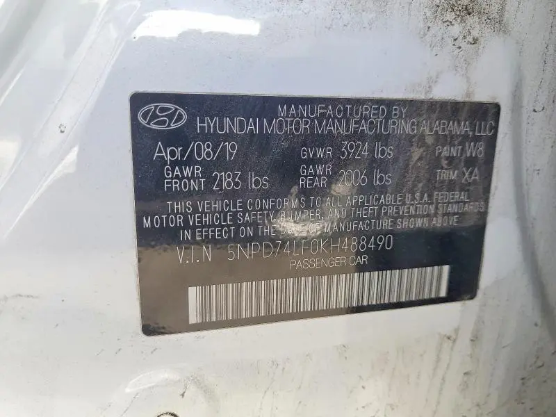 2019 HYUNDAI ELANTRA SE  