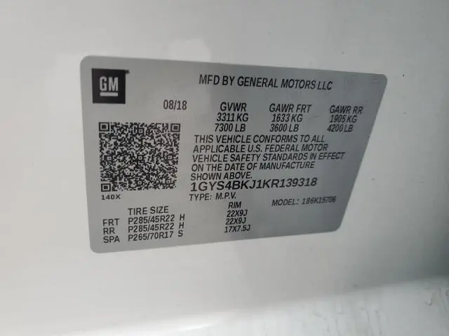 2019 CADILLAC ESCALADE LUXURY  